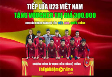Tặng ngay voucher trị gía 300K nếu đội tuyển Việt Nam vô địch